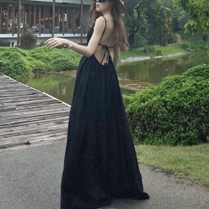 Sexy open back jumpsuit - Black